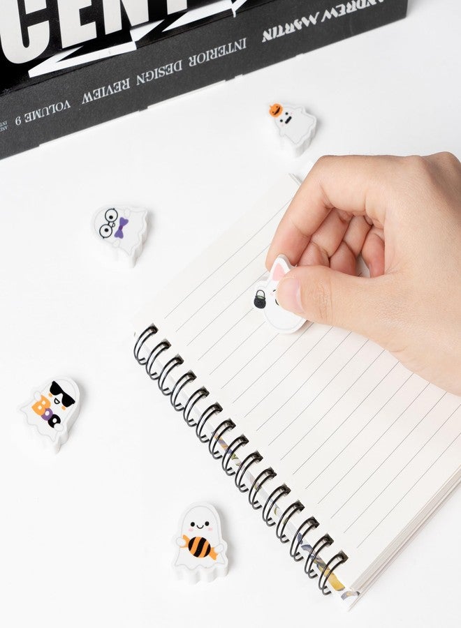 ANGOLIO 60Pcs Halloween Ghost Mini Eraser for Kids Bulk Spooky Ghost Cute Pencil Rubber Erasers Stationary School Classroom Rewards Gifts Halloween Party Game Goody Bag Fillers Birthday Party Favors - Image 4