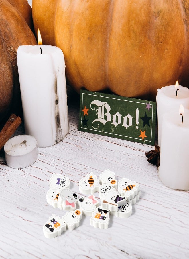 ANGOLIO 60Pcs Halloween Ghost Mini Eraser for Kids Bulk Spooky Ghost Cute Pencil Rubber Erasers Stationary School Classroom Rewards Gifts Halloween Party Game Goody Bag Fillers Birthday Party Favors - Image 5