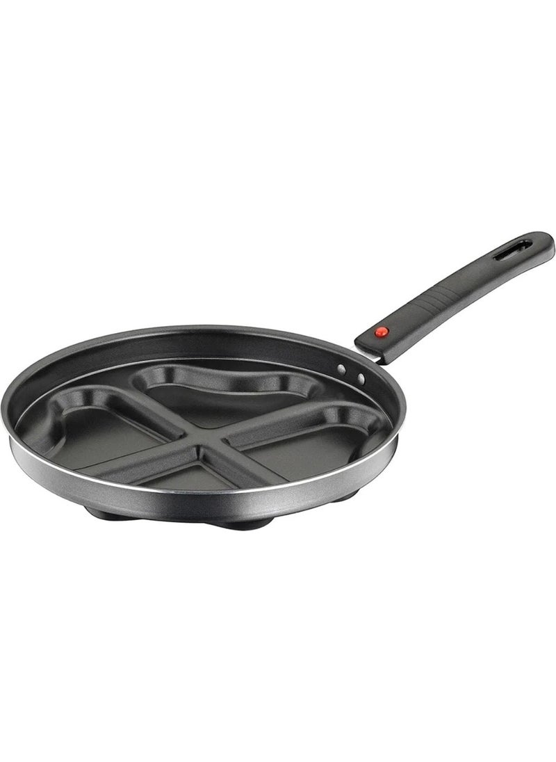 Tamu Heart Crepe Pancake and Omelette Pan 24CM 4-Burner Aluminum Non-Stick  - Image 1