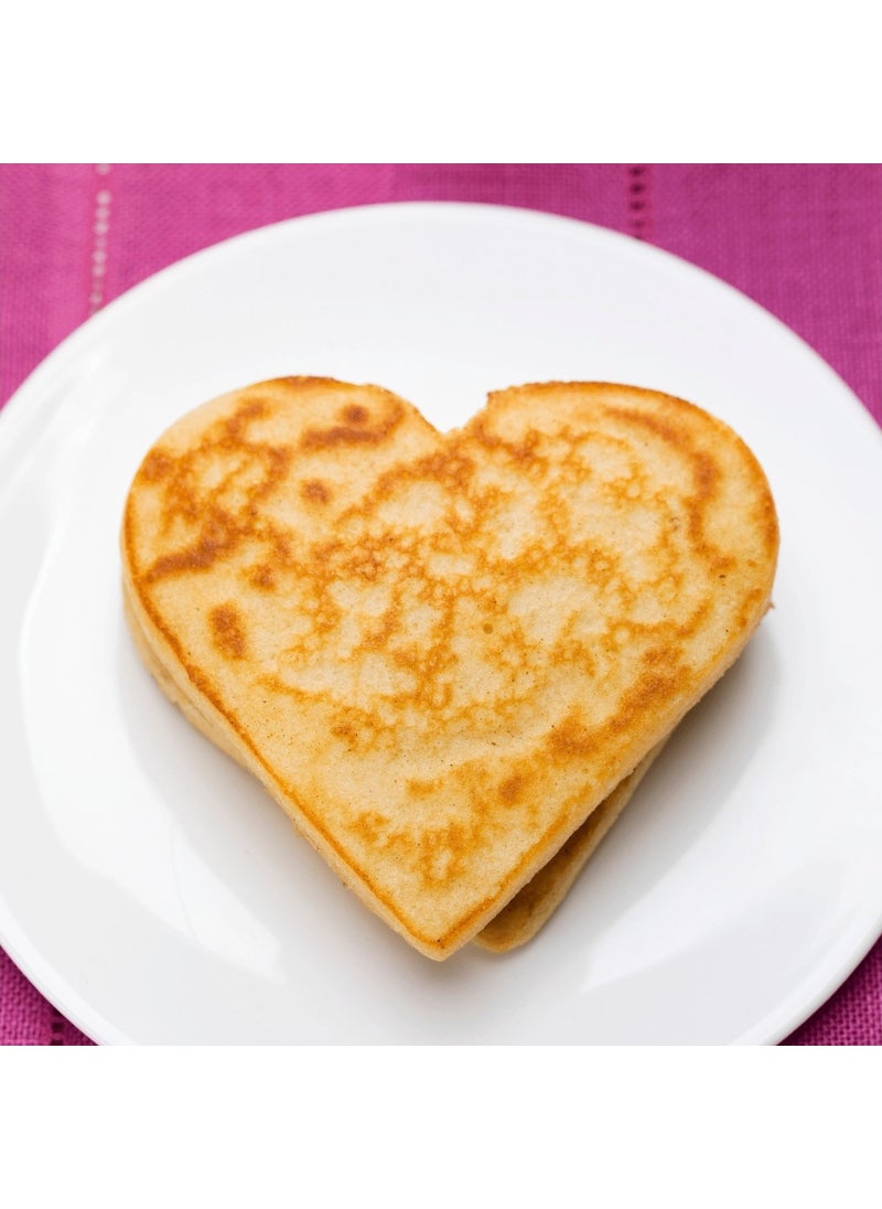 Tamu Heart Crepe Pancake and Omelette Pan 24CM 4-Burner Aluminum Non-Stick  - Image 3