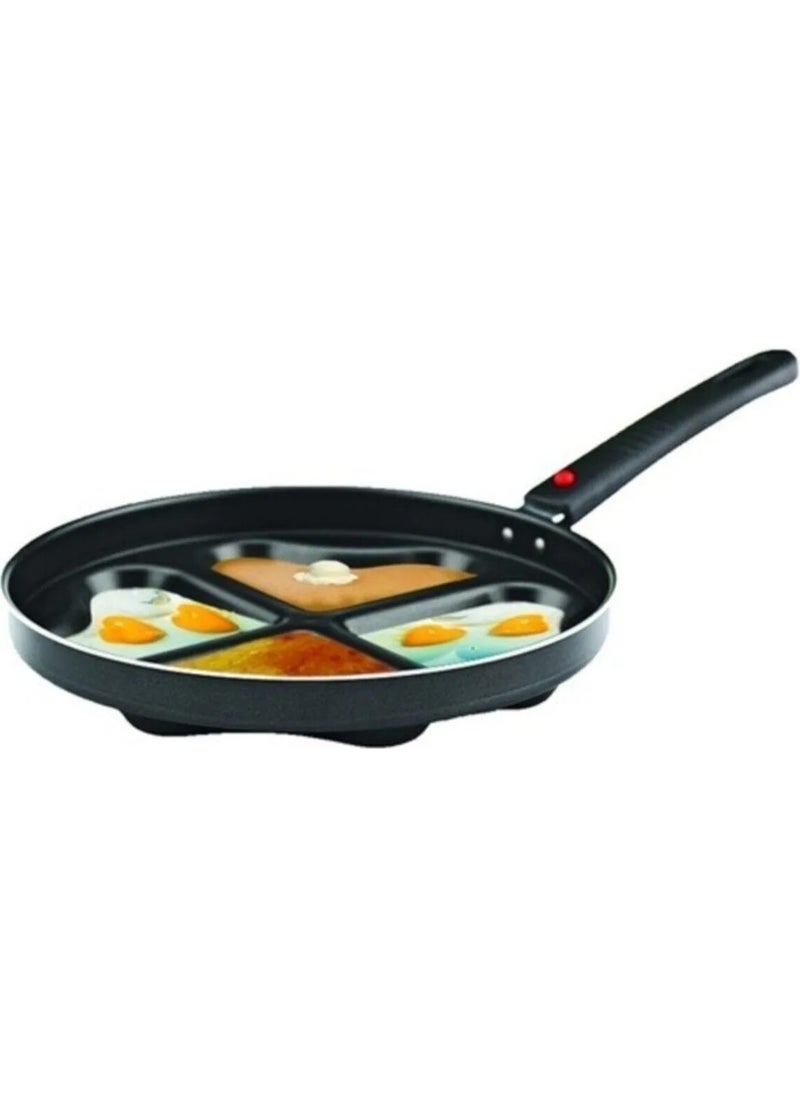 Tamu Heart Crepe Pancake and Omelette Pan 24CM 4-Burner Aluminum Non-Stick  - Image 4