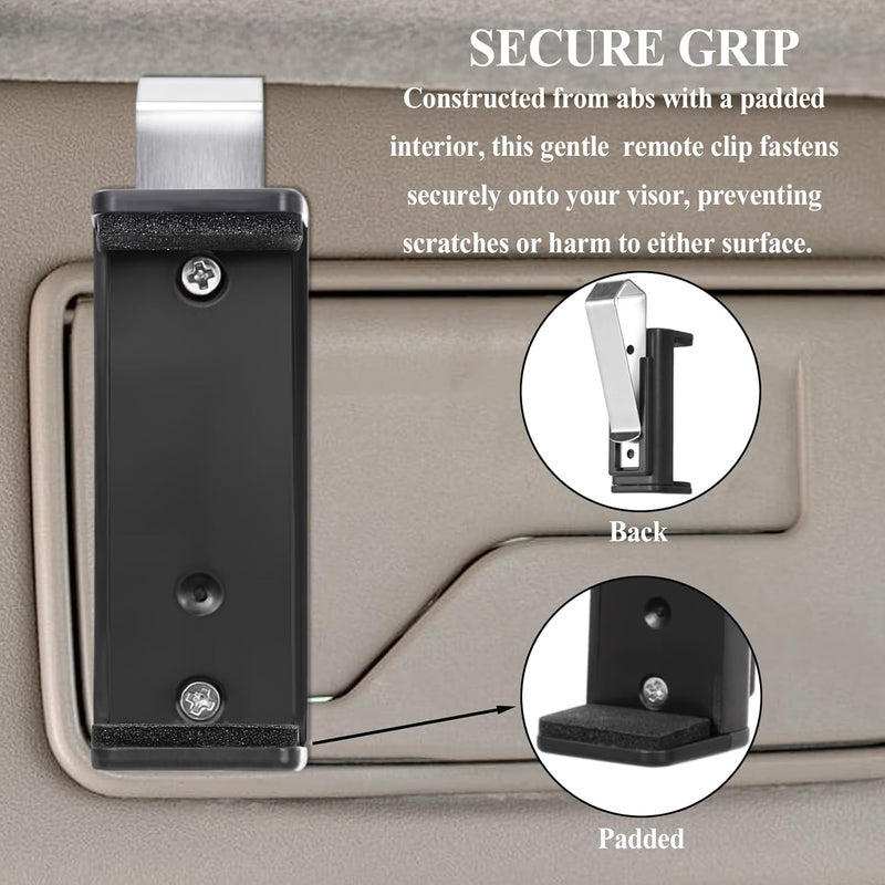 2-Piece garage door opener clip, universal garage door opener, adjustable sunshade clip, adjustable door remote control support, suitable for remote control - Image 4