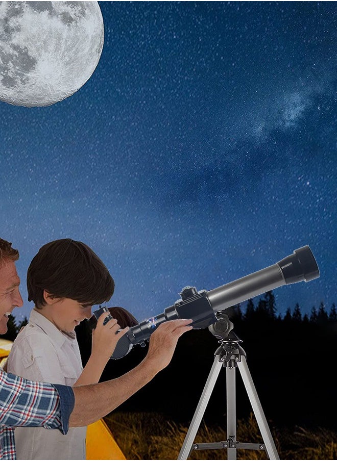 GROIC - 1290 Astronomical Telescope Toys, High-Definition Eyepieces for Scientific Experiments, Multiple Objective Magnifications, Stretchable Tripod, Large Objective Lens, Refractor Telescope with a Compass - Image 1