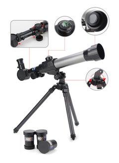 GROIC 1290 Astronomical Telescope Toys, High-Definition Eyepieces for Scientific Experiments, Multiple Objective Magnifications, Stretchable Tripod, Large Objective Lens, Refractor Telescope with a Compass  - Image 3