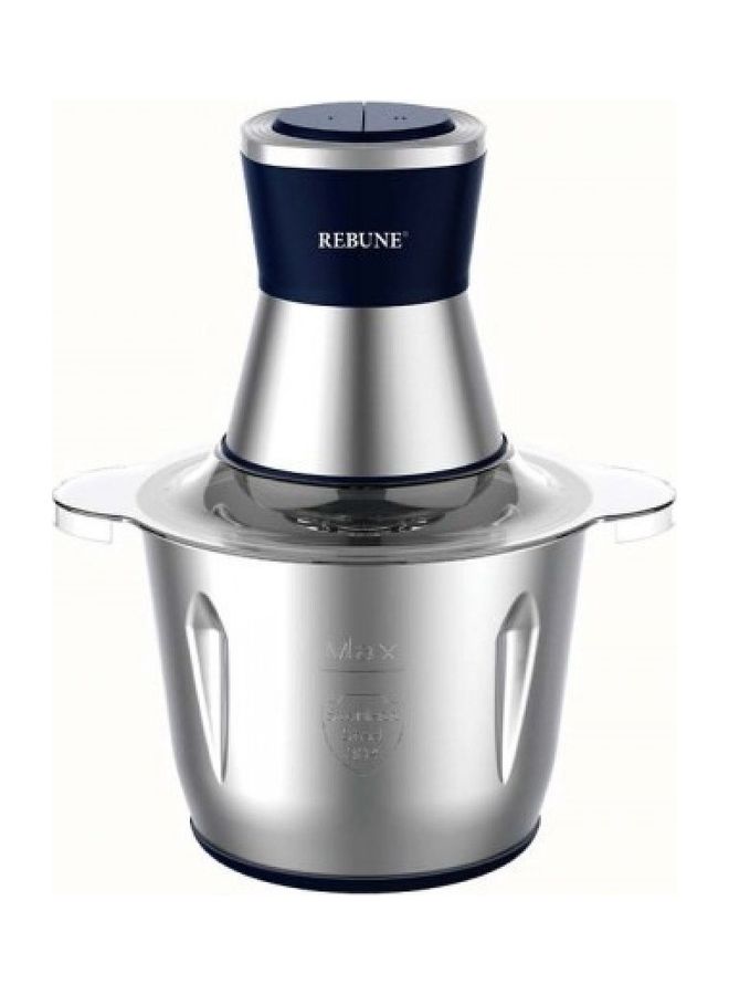 REBUNE Stainless Steel Meat And Vegetable Chopper, 3 Liters, 500 Watts 500 W RE-2-100 Silver - Image 1
