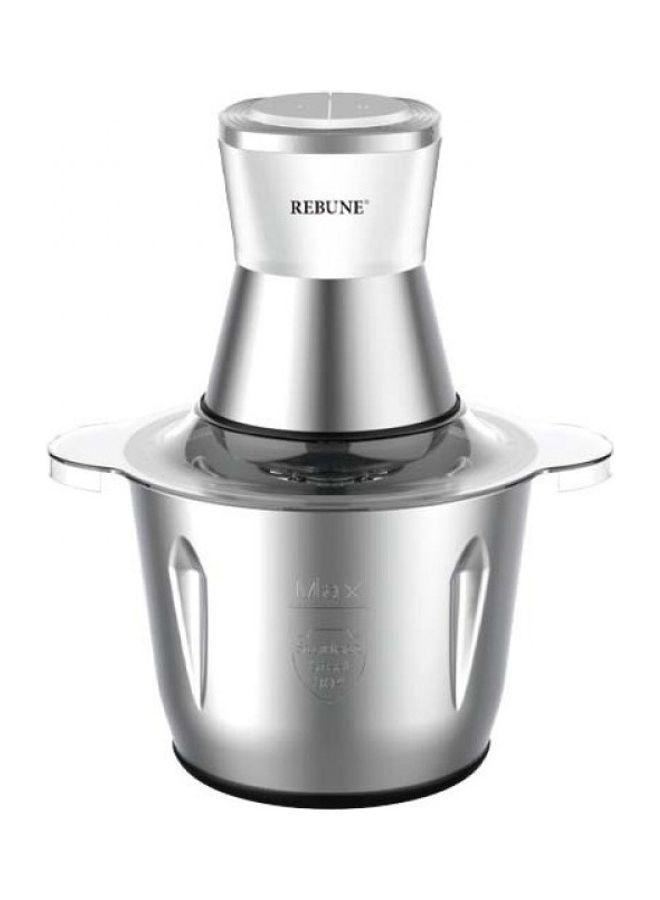 REBUNE Stainless Steel Meat And Vegetable Chopper, 3 Liters, 500 Watts 500 W RE-2-100 Silver - Image 2