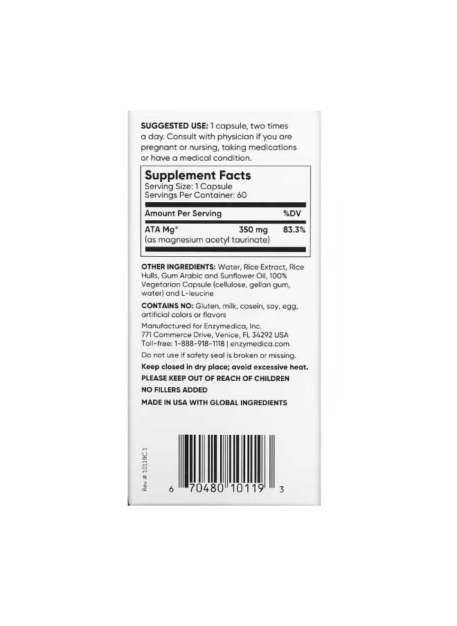 ENZYMEDICA Magnesium Mind 60 Capsules  - Image 2