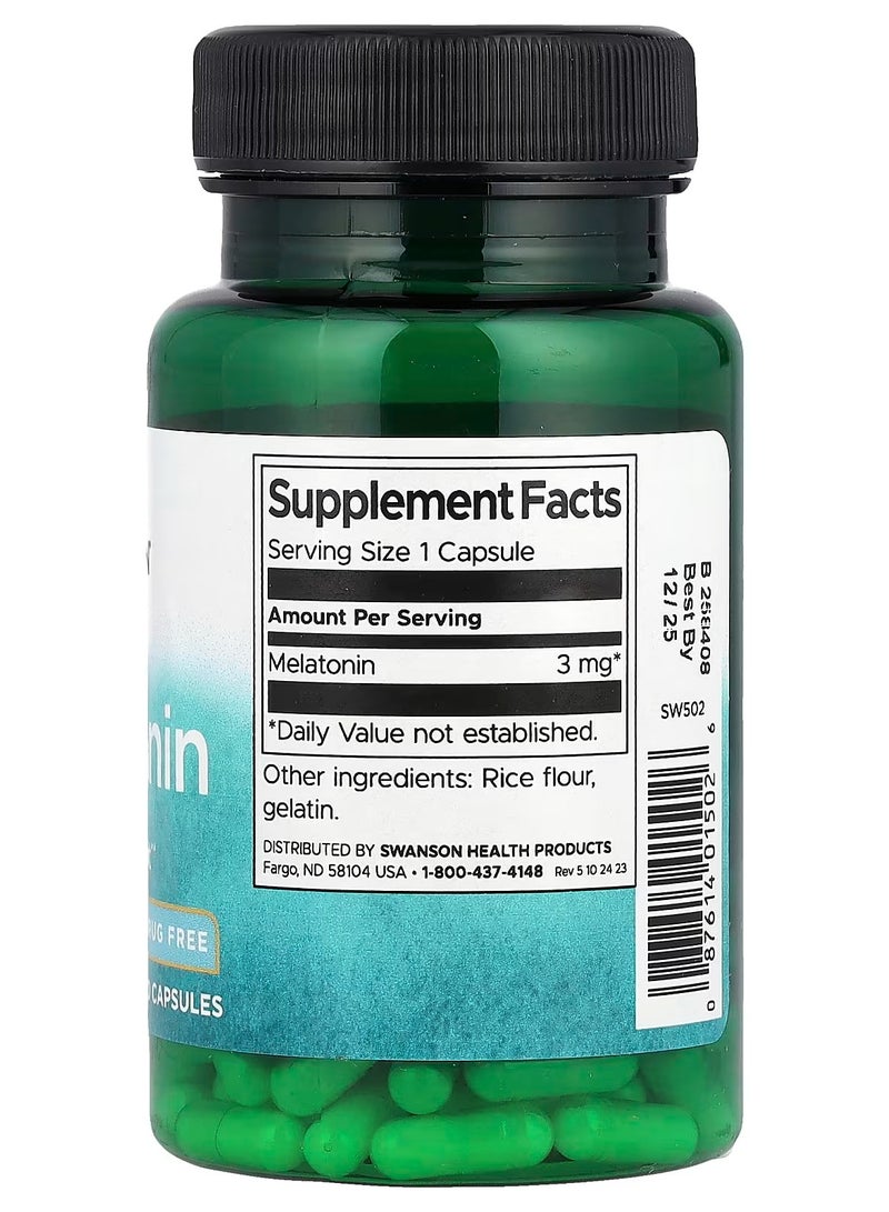 سوانسون ميلاتونين  3 ملجم  120 كبسولة - Image 2