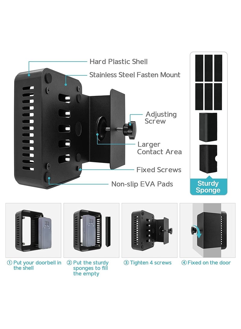 Anti-Theft Video Doorbell Door Mount, for Ring Doorbell Mount for Apartment, Doorbell No-Drill Mount Fit for Most Video Doorbell, Ring Doorbell Holder for Apartment Door, Doorbell Bracket  - Image 4