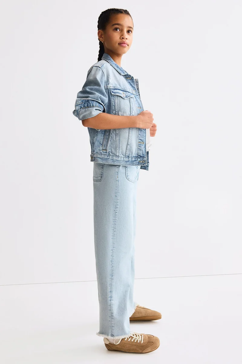 H&M Relaxed Fit Wide Leg Ankle Jeans