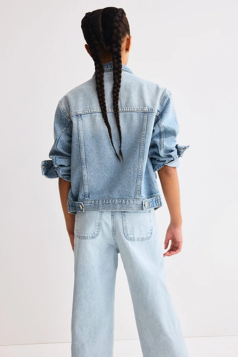 H&M Relaxed Fit Wide Leg Ankle Jeans