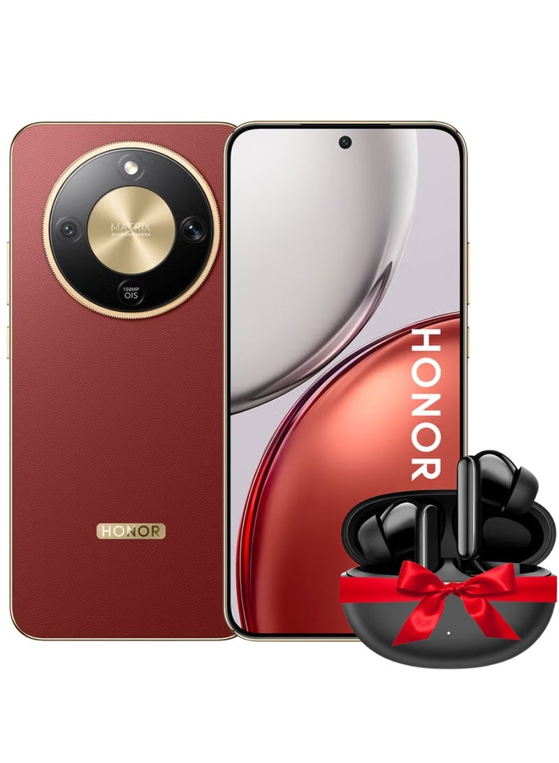 Honor X9d Dual SIM Reddish Brown 12GB RAM 256GB 5G - Middle East Version With Free Honor Choice Earbuds X8i - Black - Image 1