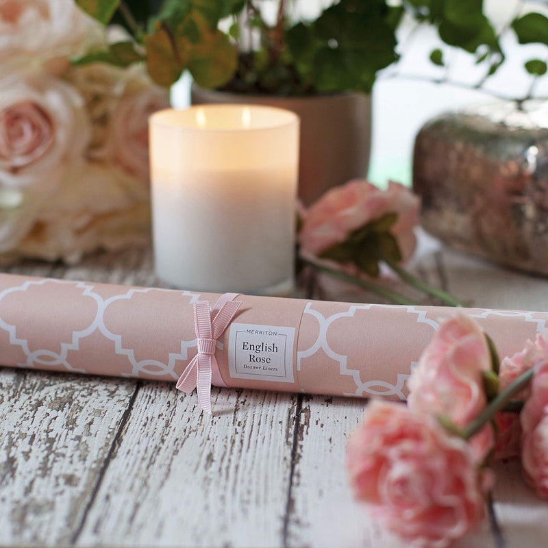 MERRITON Scented Drawer Liners for Dresser â€“ 6 Large Non Adhesive Dresser Drawer Liner Sheets, 19.5 x 14 in, Drawer Liners for Kitchen Cabinets & Closet Shelves, Cabinet Liner & Shelf Paper (English Rose) - Image 4