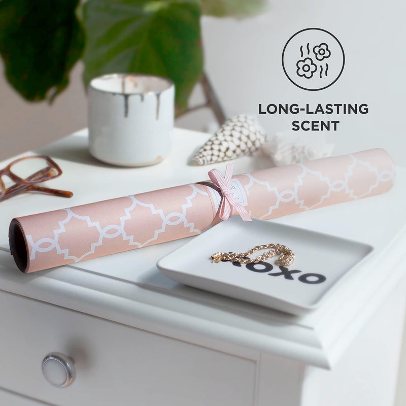 MERRITON Scented Drawer Liners for Dresser â€“ 6 Large Non Adhesive Dresser Drawer Liner Sheets, 19.5 x 14 in, Drawer Liners for Kitchen Cabinets & Closet Shelves, Cabinet Liner & Shelf Paper (English Rose) - Image 2