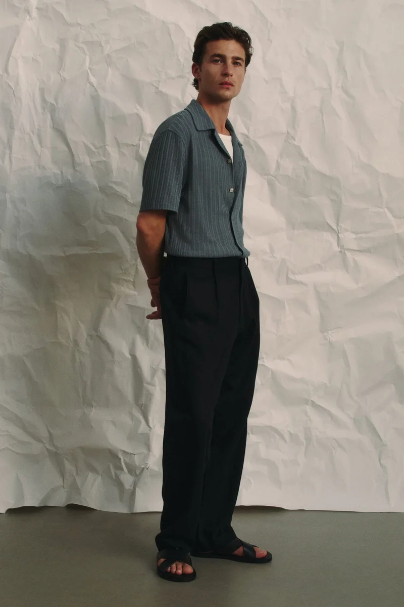 H&M Relaxed Fit linen-blend trousers