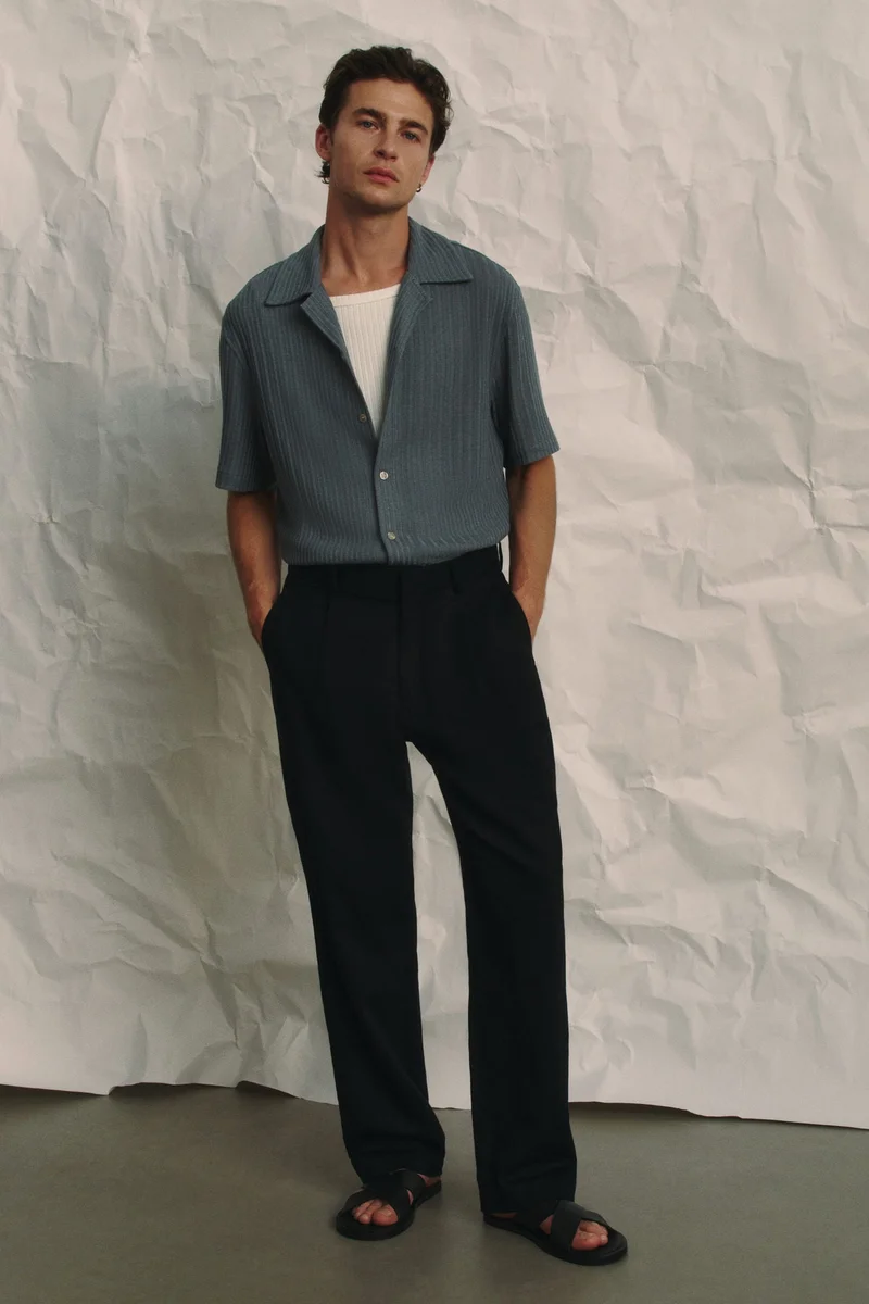 H&M Relaxed Fit linen-blend trousers