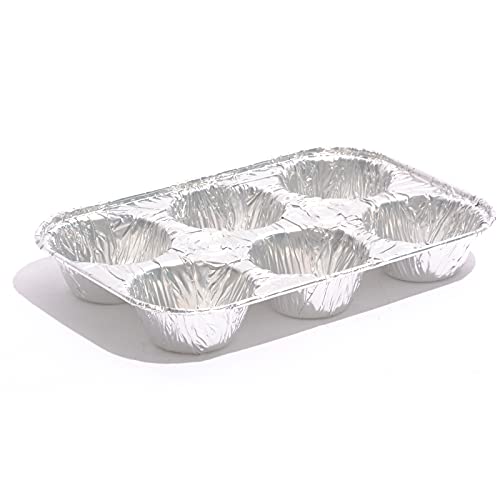 Waytiffer (10pack Muffin Pan 6-Cup Cupcake Aluminum Pans Favorite Muffin Tin Size for Baking Cupcakes Muffins and Mini Pies - Standard Size - Image 4