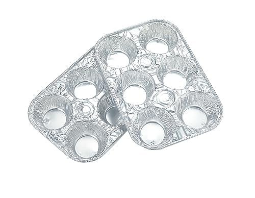 Waytiffer (10pack Muffin Pan 6-Cup Cupcake Aluminum Pans Favorite Muffin Tin Size for Baking Cupcakes Muffins and Mini Pies - Standard Size - Image 2