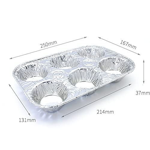 Waytiffer (10pack Muffin Pan 6-Cup Cupcake Aluminum Pans Favorite Muffin Tin Size for Baking Cupcakes Muffins and Mini Pies - Standard Size - Image 3
