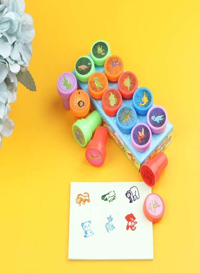 Welecom 30 Pieces Animal Stamps for Kids Dinosaur Ocean Life and Zoo Wild Self Inking Stamp for Birthday Gift Jungle Party Supplies Teacher Stampers for Students Goodie Bag Prizes Classroom Rewards Filler - Image 4