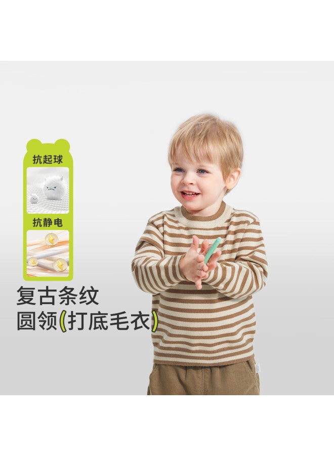 Baby Sweater Boys Pullover Sweater Spring/autumn Style Round Neck Pullover Top Girls - Image 2