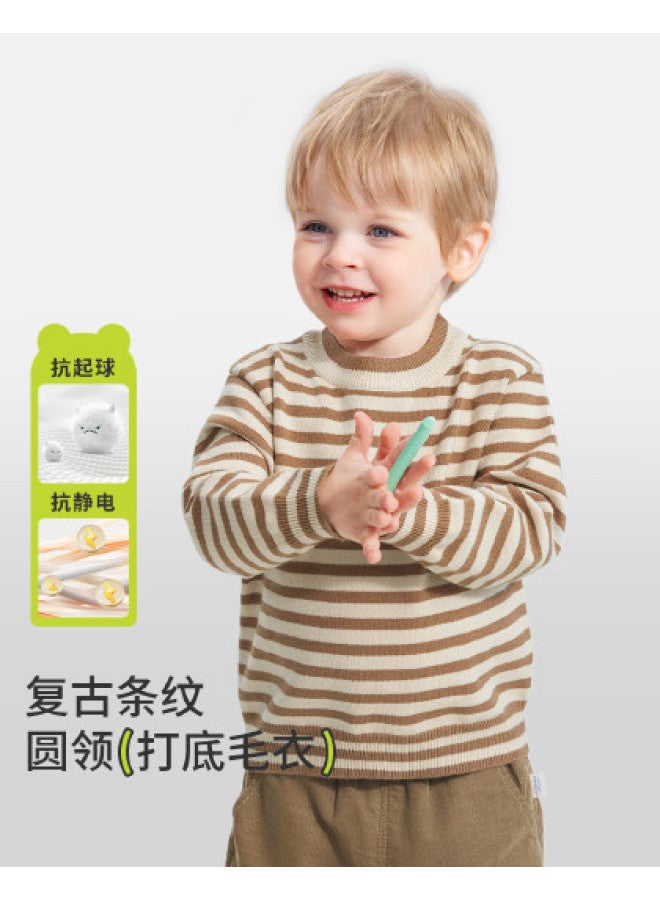 Baby Sweater Boys Pullover Sweater Spring/autumn Style Round Neck Pullover Top Girls - Image 1