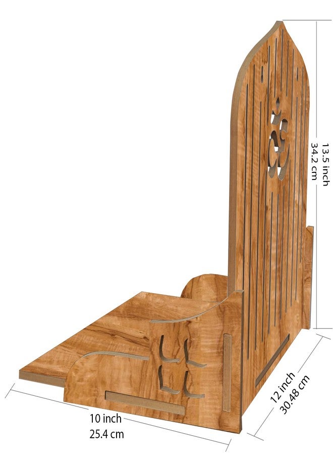 LINGAZ Wooden New Wall Mounted Hanging Puja Temple Stand for Home, Shop and Office - Image 5