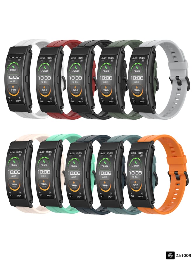 Watch Band For Huawei Band 7 Solid Color Silicone - Image 4