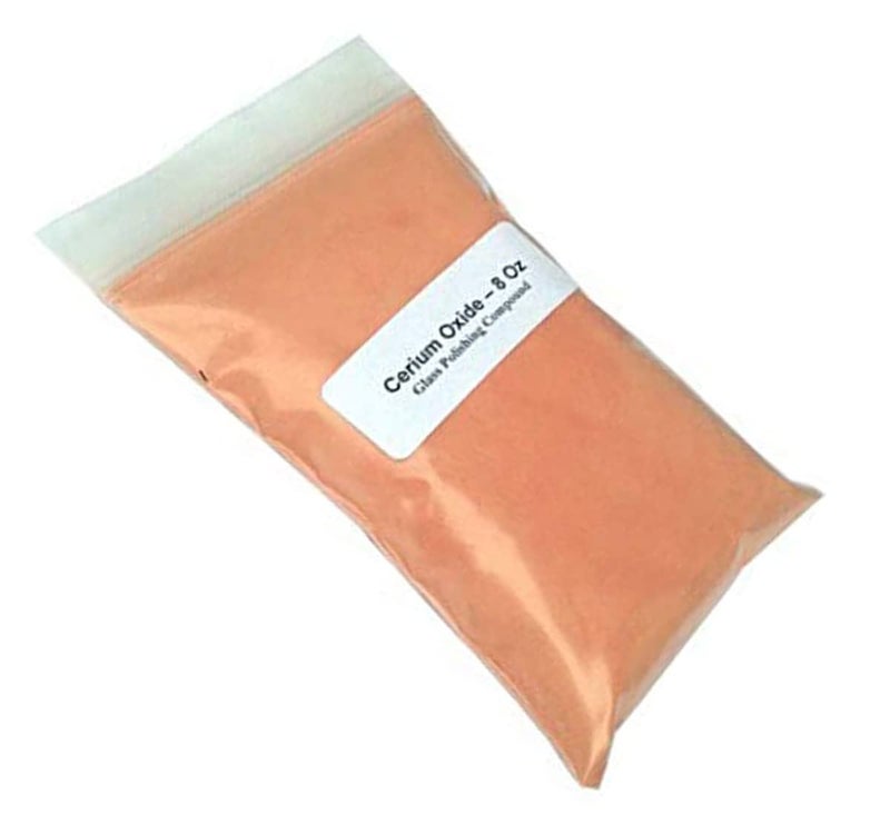 DIY Crafts 100 Grm, Off White, Cerium Oxide Fine Grade, Glass Polishing Solution, Glass Polishing Powder/TREO 95% / 2.5 microns / 1.75oz for Aut(100 Grm, Off White) - Image 1