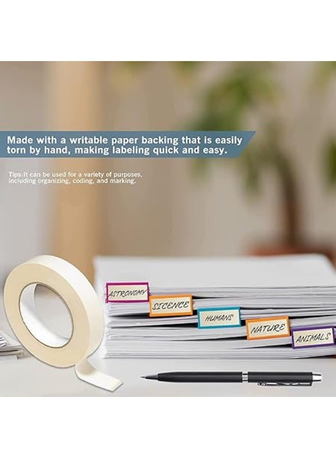 Green Tiger White Masking Tape 10 Pack,General Purpose Beige Painter's Tape 1.5CM x 20M,White Artist Tape For Painting,Labeling,Packing,Craft,Art - Image 2