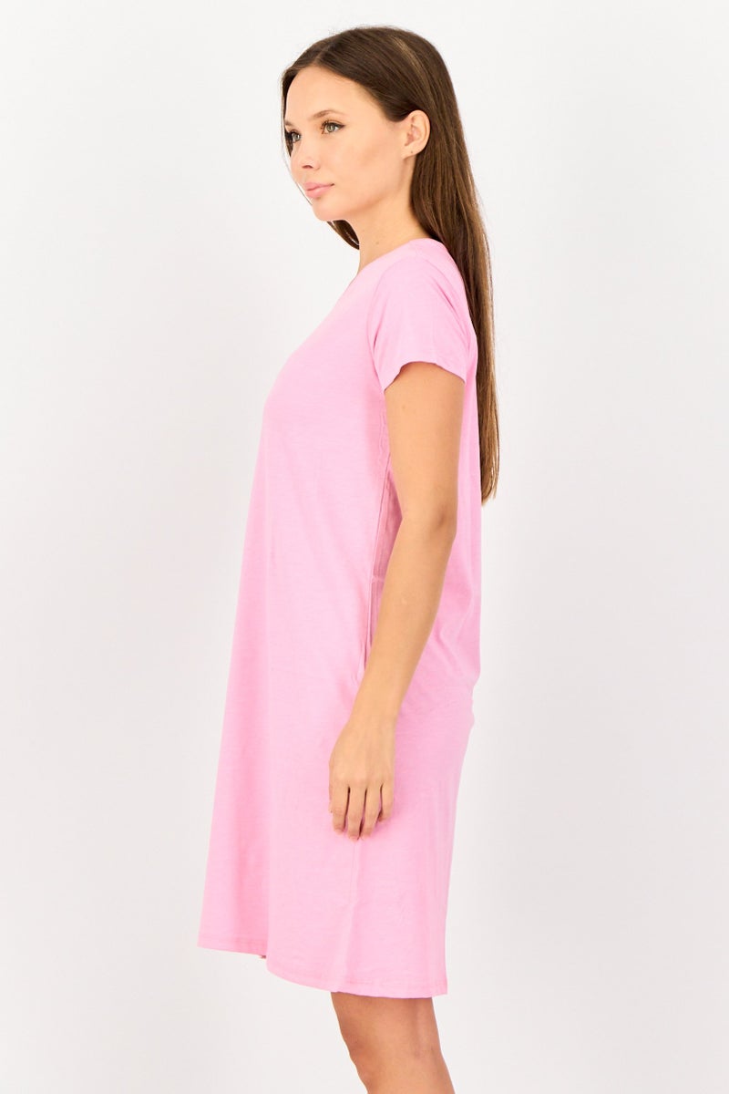 zivame Rosaline x Zivame Women Graphic Print Short Sleeves Sleeping Dress, Multicolor - Image 2