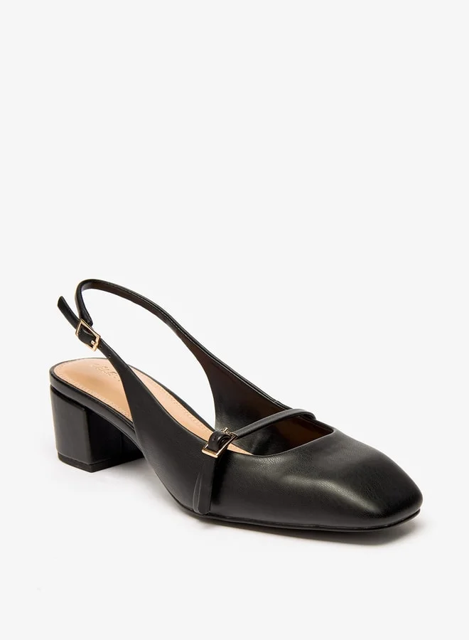 سيليست Women's Slingback Sandals with Block Heels