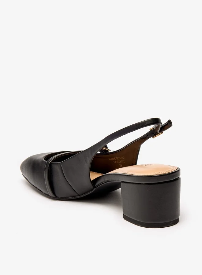 سيليست Women's Slingback Sandals with Block Heels