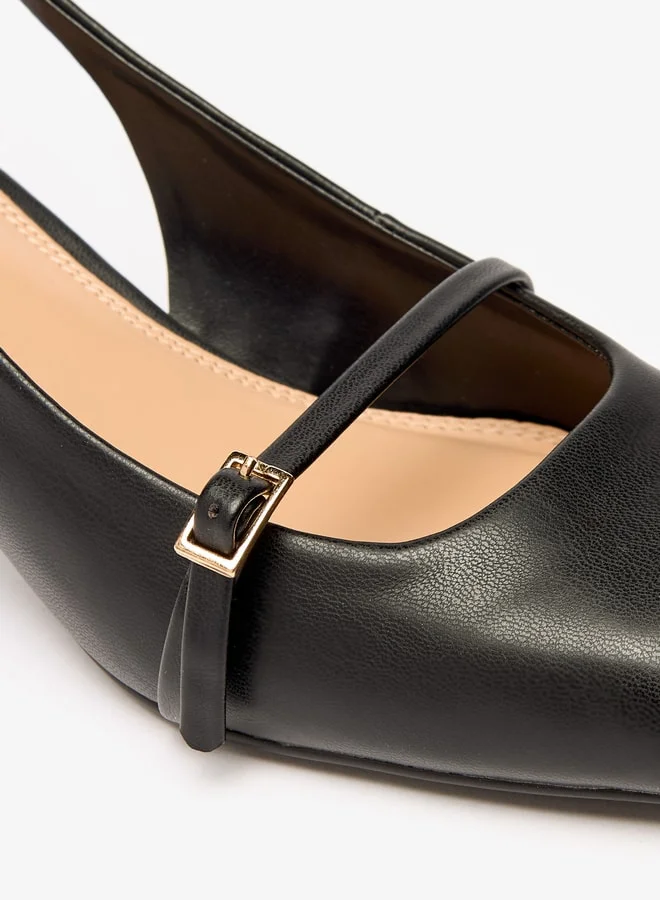 سيليست Women's Slingback Sandals with Block Heels