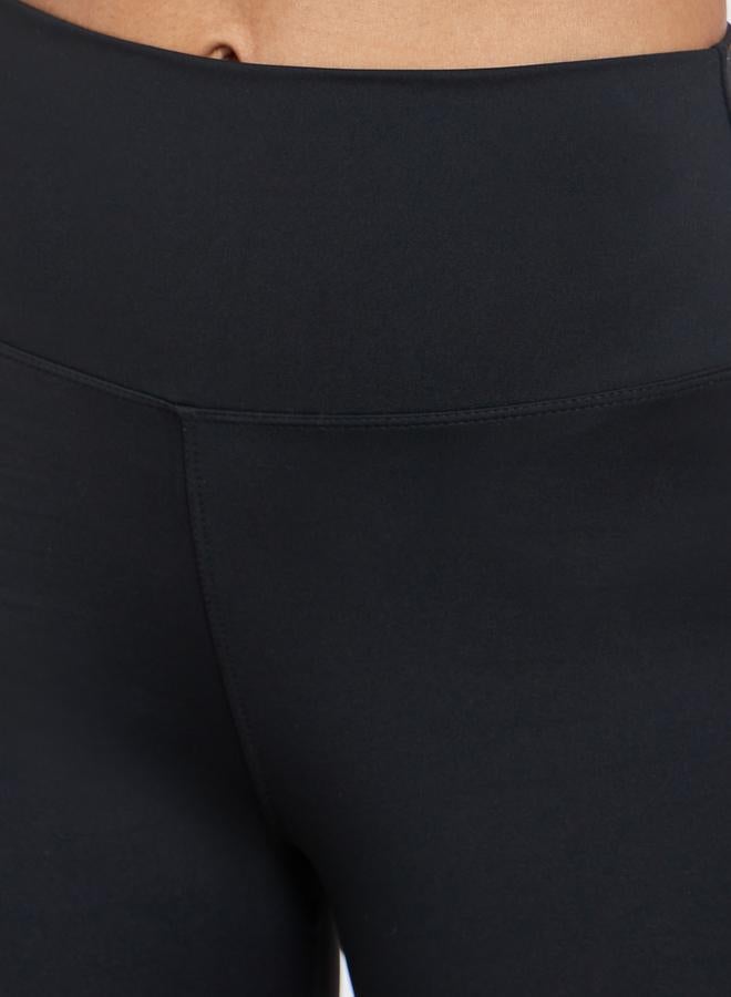 ستايلي ليقنز اسود سادة بخصر مطاطي - Image 3