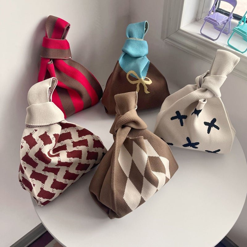 Knitted Bag Hand Bag Crossbody Bag Vest Bag Niche Handbag Hand Gift Bag Knitted Bag - Image 2