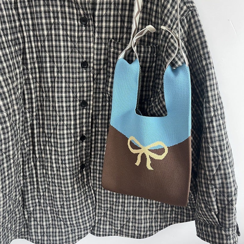 Knitted Bag Hand Bag Crossbody Bag Vest Bag Niche Handbag Hand Gift Bag Knitted Bag - Image 4