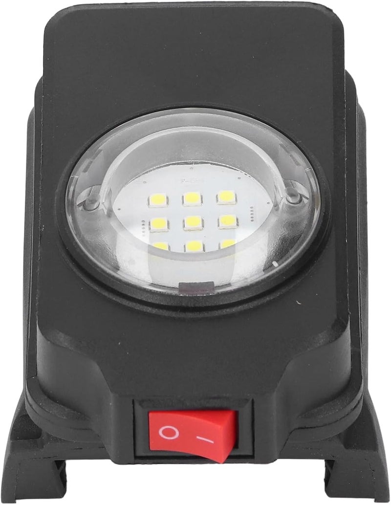 مصباح عمل LED لاسلكي Garosa 18 فولت، تصميم محمول قابل لإعادة الشحن مع منافذ USB مزدوجة للاستخدام الداخلي والخارجي، مثالي للتخييم والإضاءة الطارئة - Image 5