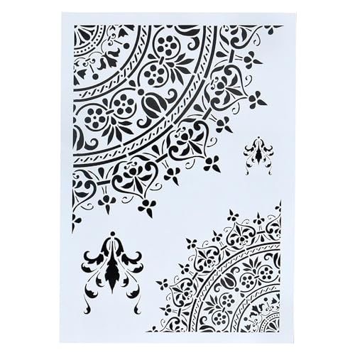 SLGIFT DIY Decorative Mandala Stencil Template for Painting on Walls Furniture , Mandala (A4 Size) - Image 1