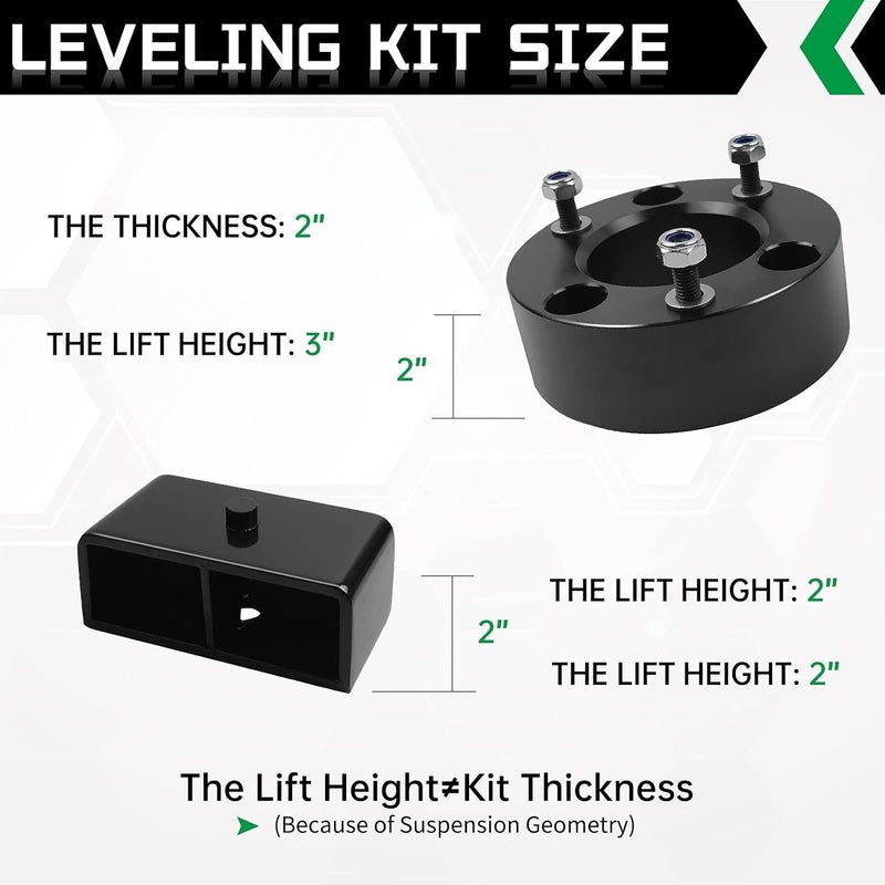 OTUAYAUTO AUTOPTIM 3" Front and 2" Rear Leveling Lift Kit for Chevrolet Silverado GMC Sierra 1500 (2007-2019) - Image 4