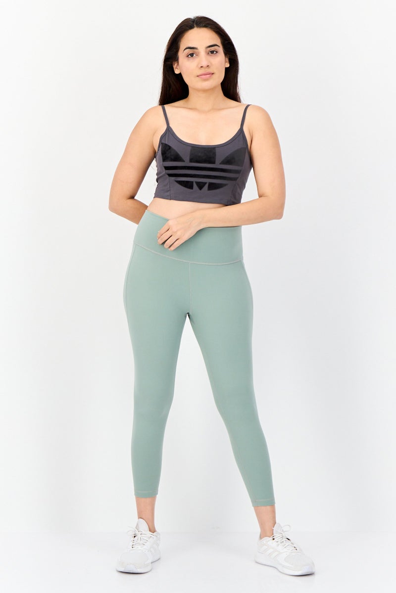 adidas Originals Women Sportswear Fit Sleeveless Training Cropped Top, Dark Grey - Image 4