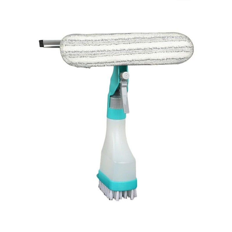 EVVIX Multipurpose Window Cleaner Tool 4 in 1 Kit with Spray Bottle Squeegee and Microfibre Washer Head