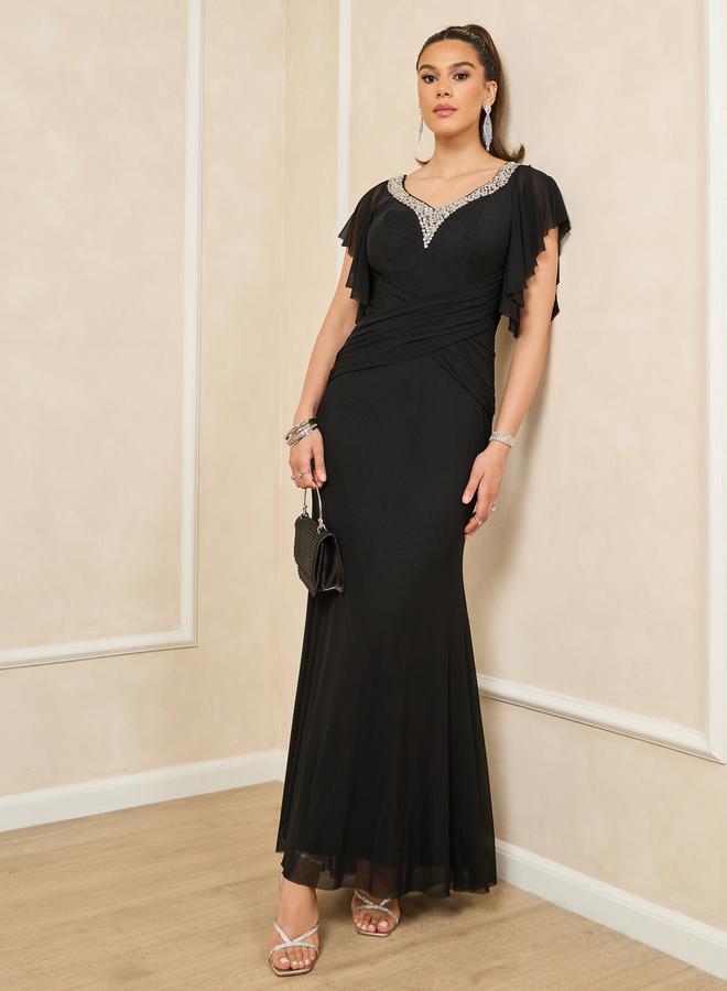 Styli Embellished Chiffon Dress  - Image 1