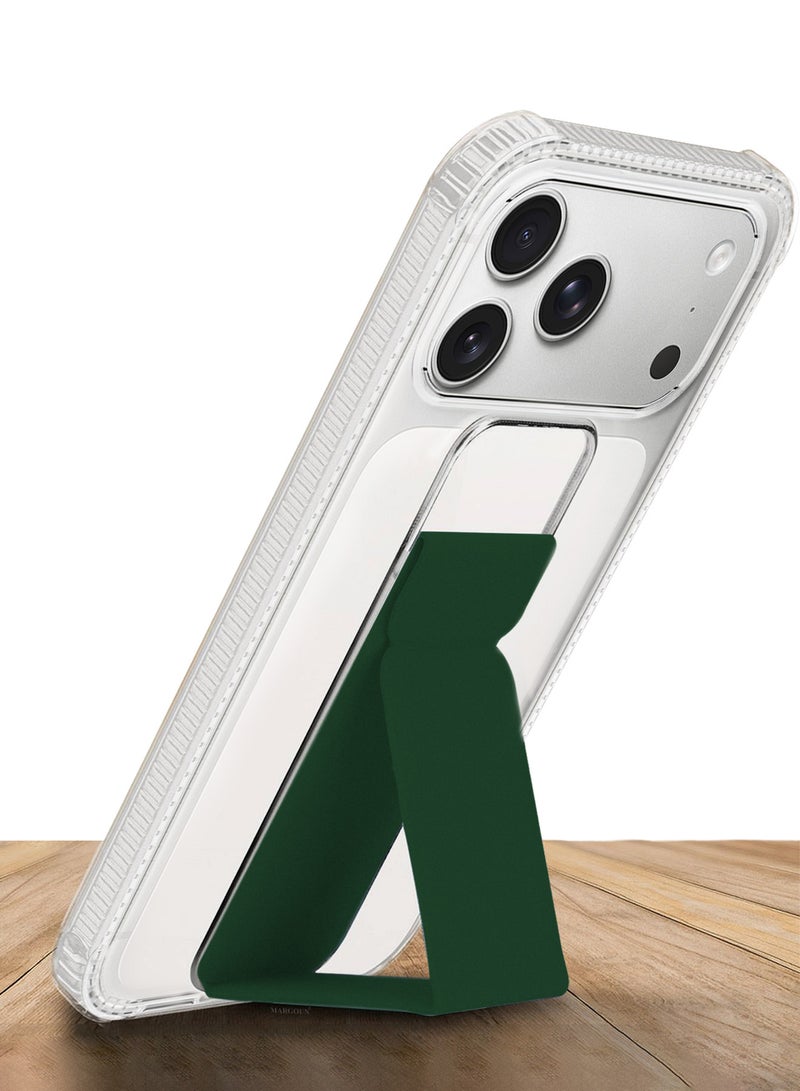 CATANES 3 Packs Finger Grip Clear Case Cover for iPhone 17 Pro Max - Kickstand Car Magnetic Holder Multi-function Protective Two-in-one Case with Two 3D Screen Protectors - Dark Green - Image 5