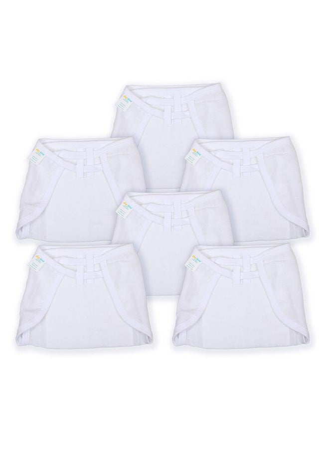 1st Step - Washable And 100% Cotton Nappies (White, New Born) - Image 1