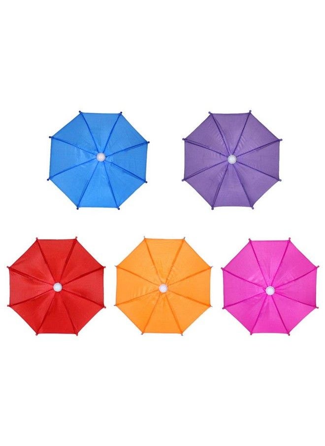 NUOBESTY Tiny Umbrellas Mini Doll Umbrella Scene Decoration Small Umbrella Birthday Toys Props For Kids Partypack Of 5(Random Color) Paper Umbrellas  - Image 2