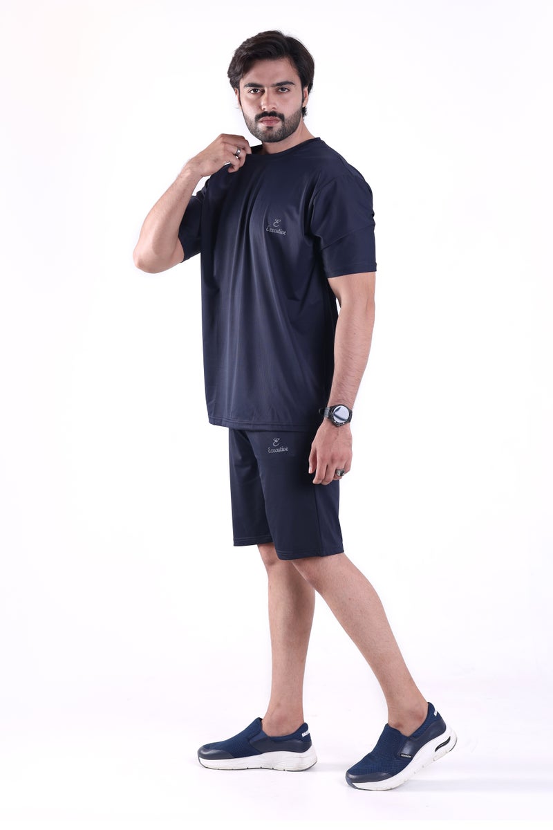 Executive LLC Men’s Breathable Active Set – T-Shirt & Necker, Loose look Lightweight & Comfortable 150 GSM - Image 1