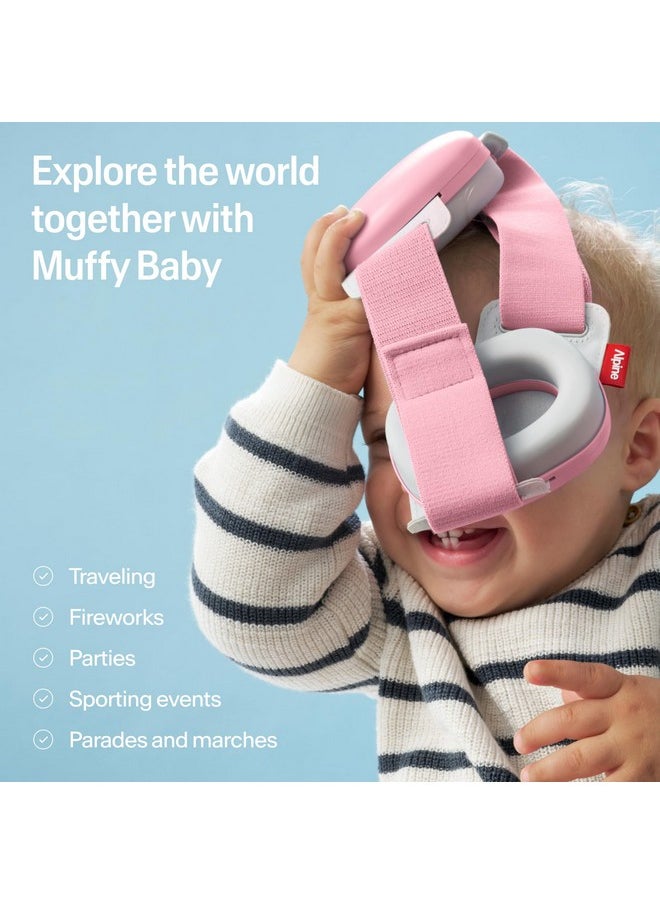 Alpine Muffy Baby - New & Improved Baby Ear Muffs Noise Protection For Babies And Toddlers - Ce & Ansi Certified - Safe And Soothing Hearing Protection - Age 3-48 Months - Approved By Babies - Pink  - Image 5