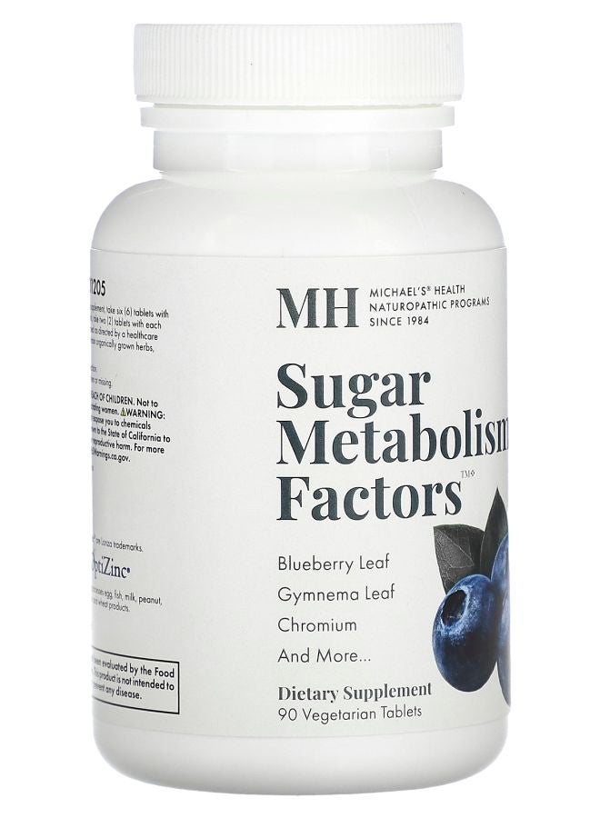 Michael's Naturopathic Sugar Metabolism Factors 90 Vegetarian Tablets - Image 2