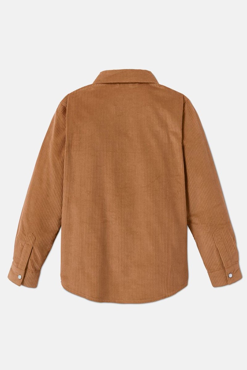 Tchibo Kids Boy Button Down Textured Jacket, Brown  - Image 3